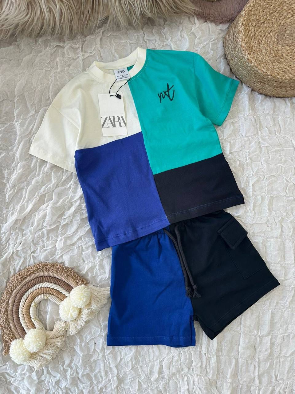 Parçalı Model Şortlu Takım