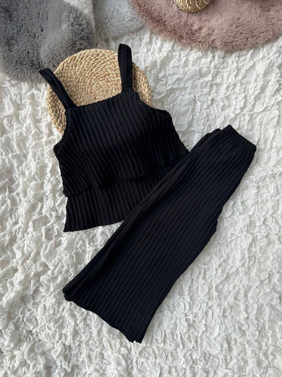 SİYAH İSPANYOL PAÇA ALT-ÜST TAKIM